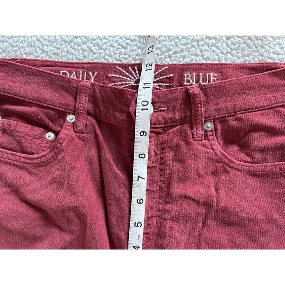 DAILY BLUE by ADRIANO GOLDSCHMIED Manya Corduroy Jeans Swing Burgundy Size 28 - Picture 9 of 12